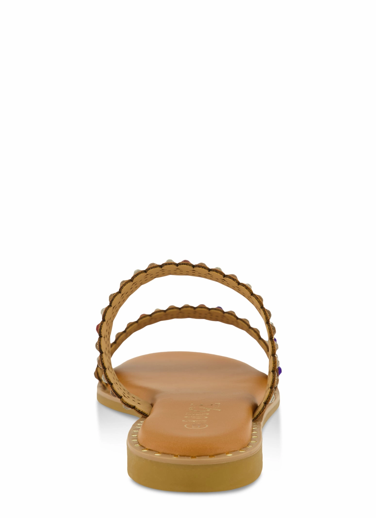 Studded Double Band Slide Sandals