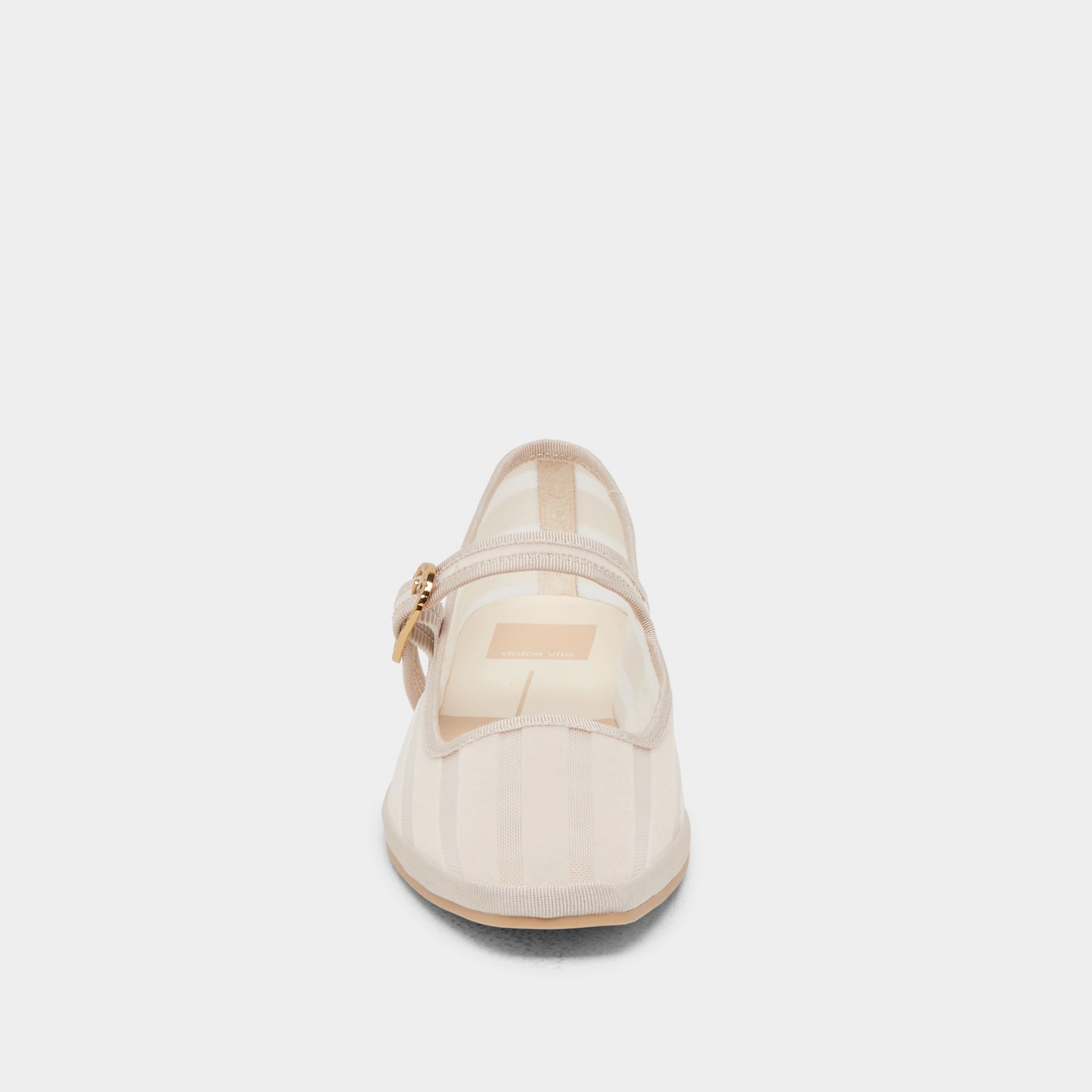 TAMEKA BALLET FLATS BONE STRIPE MESH