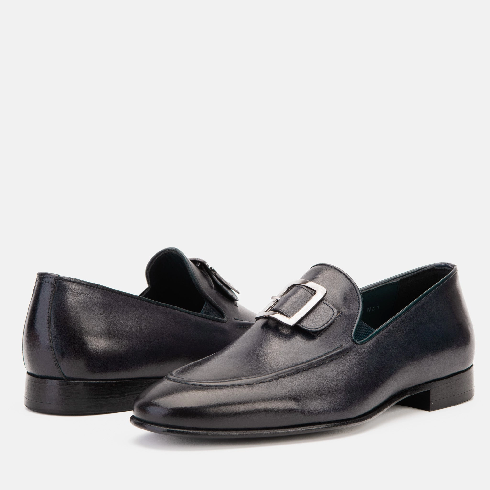 The Astoria Navy Buffalo Leather Men’s Loafer