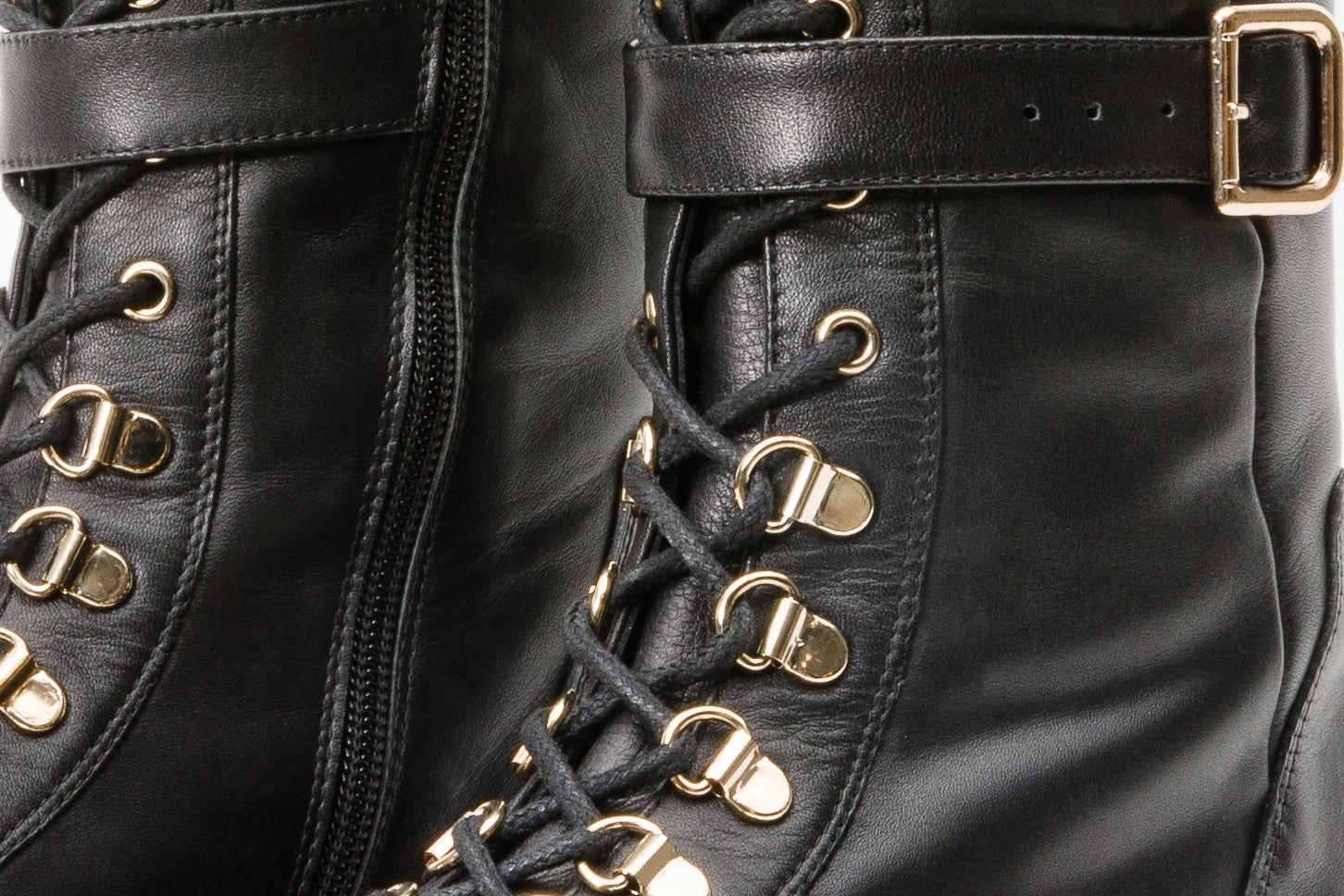 The Istinye Black Leather Knee High Lace-Up Women Boot Limited Edition