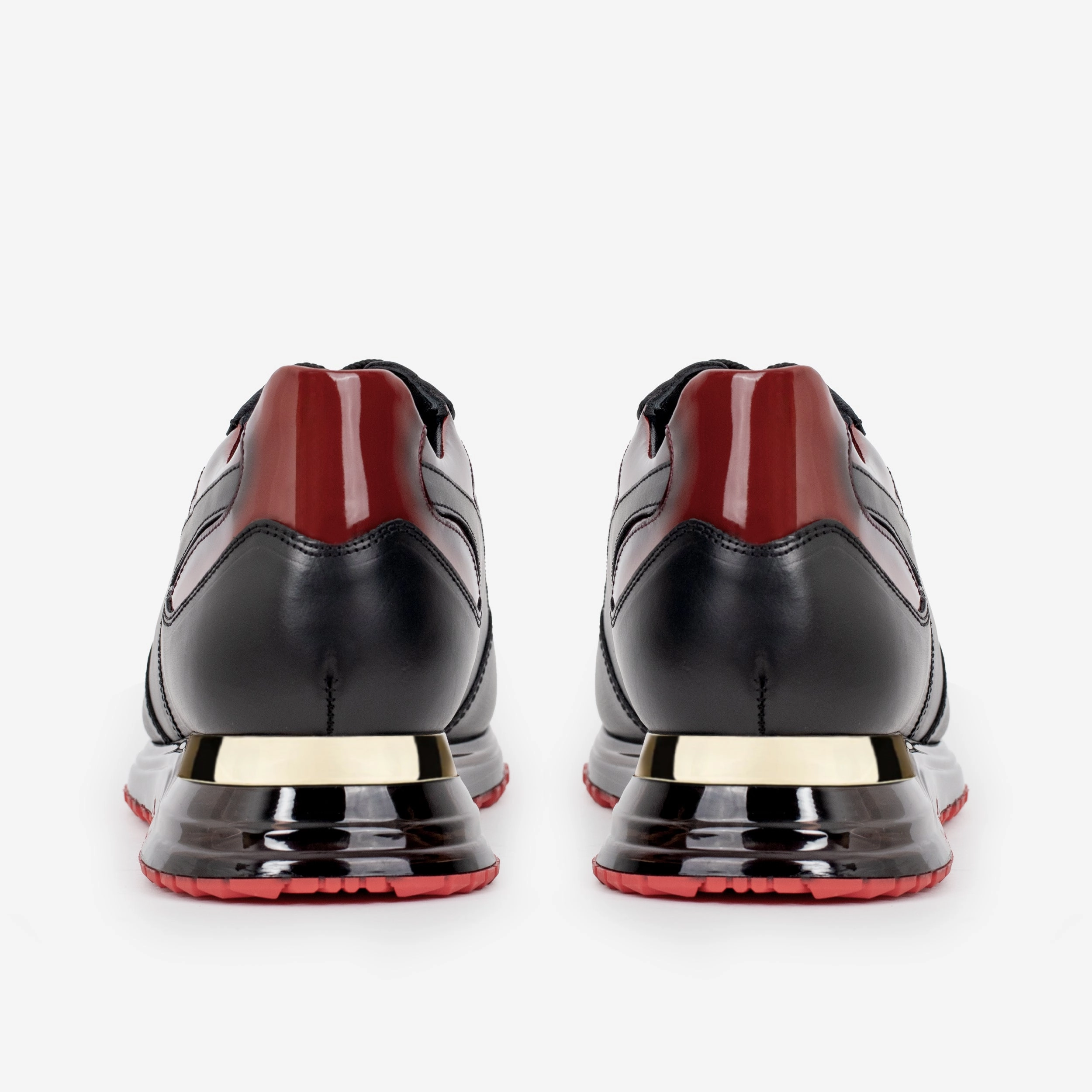The Rialto Black & Red Patent Leather Men Sneaker
