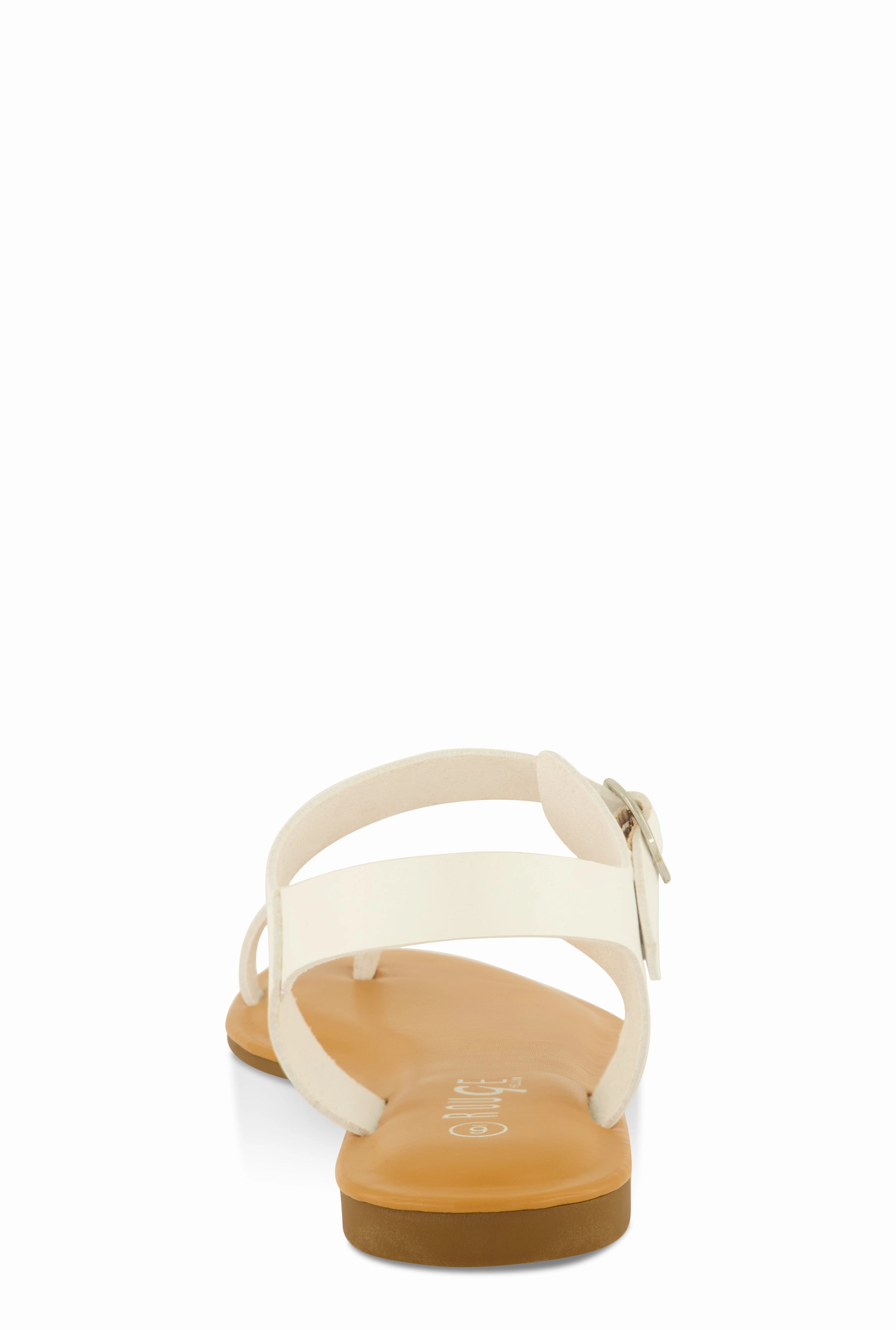 Toe Loop Asymmetrical Ankle Strap Sandals