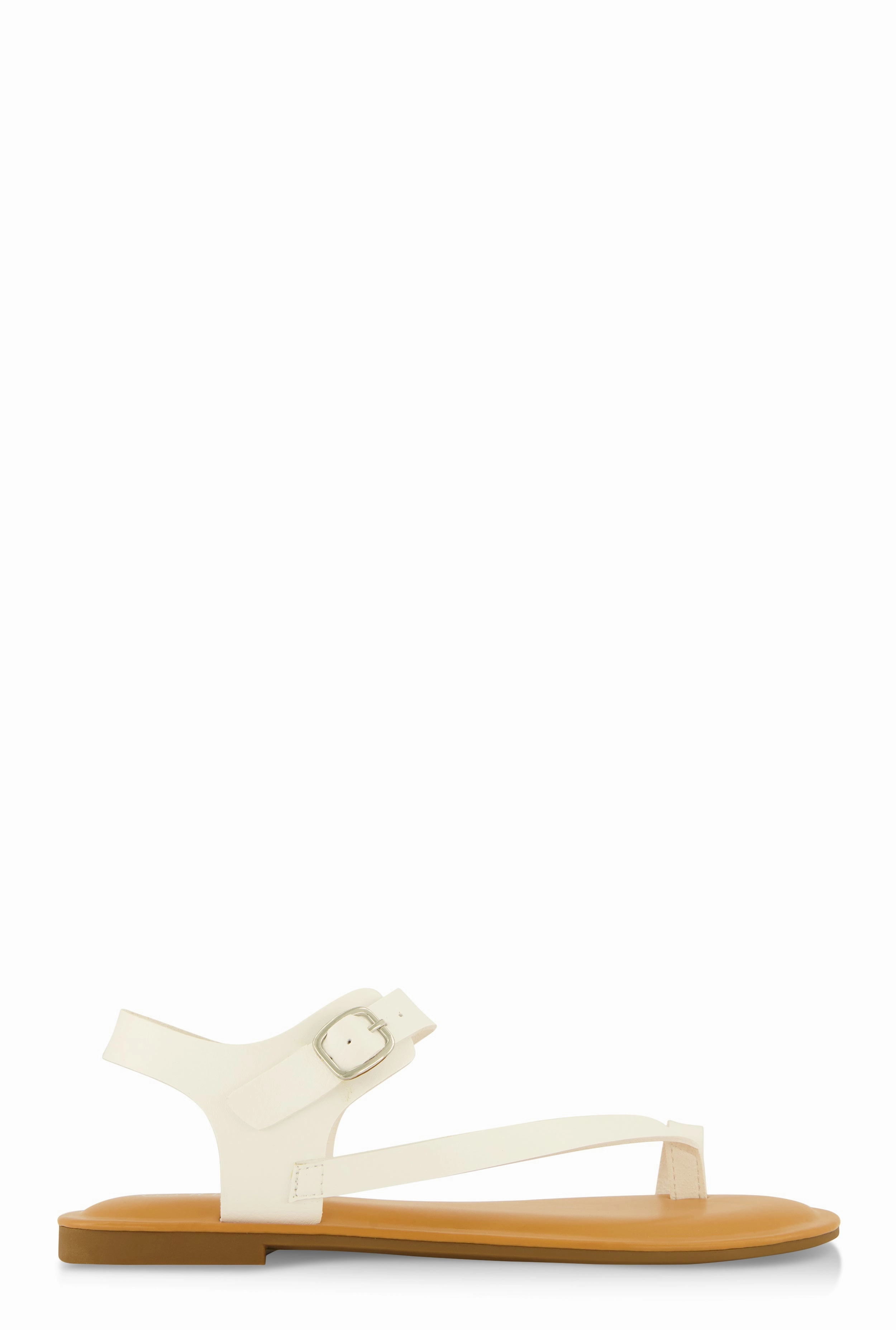 Toe Loop Asymmetrical Ankle Strap Sandals