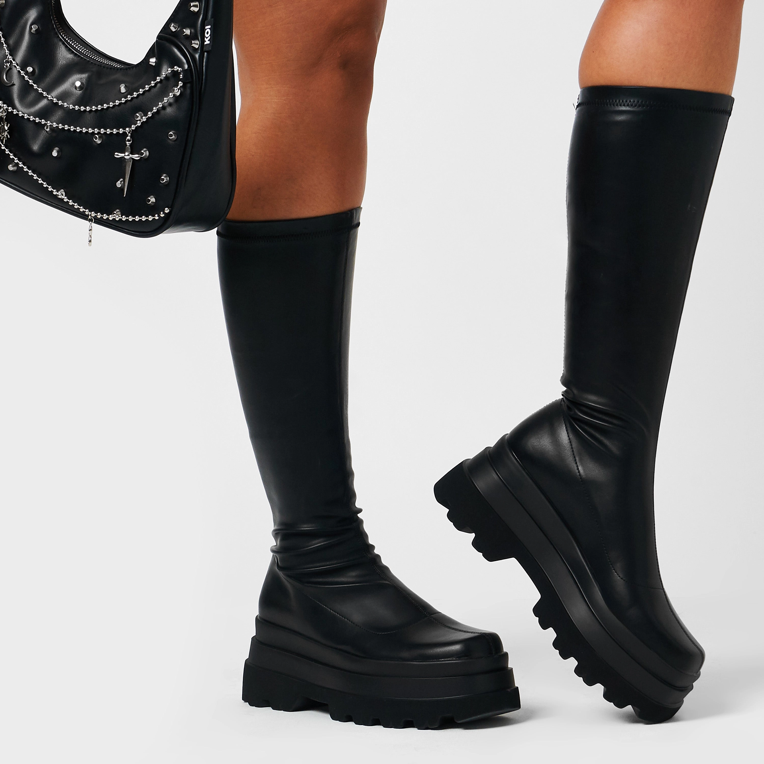 Tolan Trident Knee High Black-Size 6-Clearance