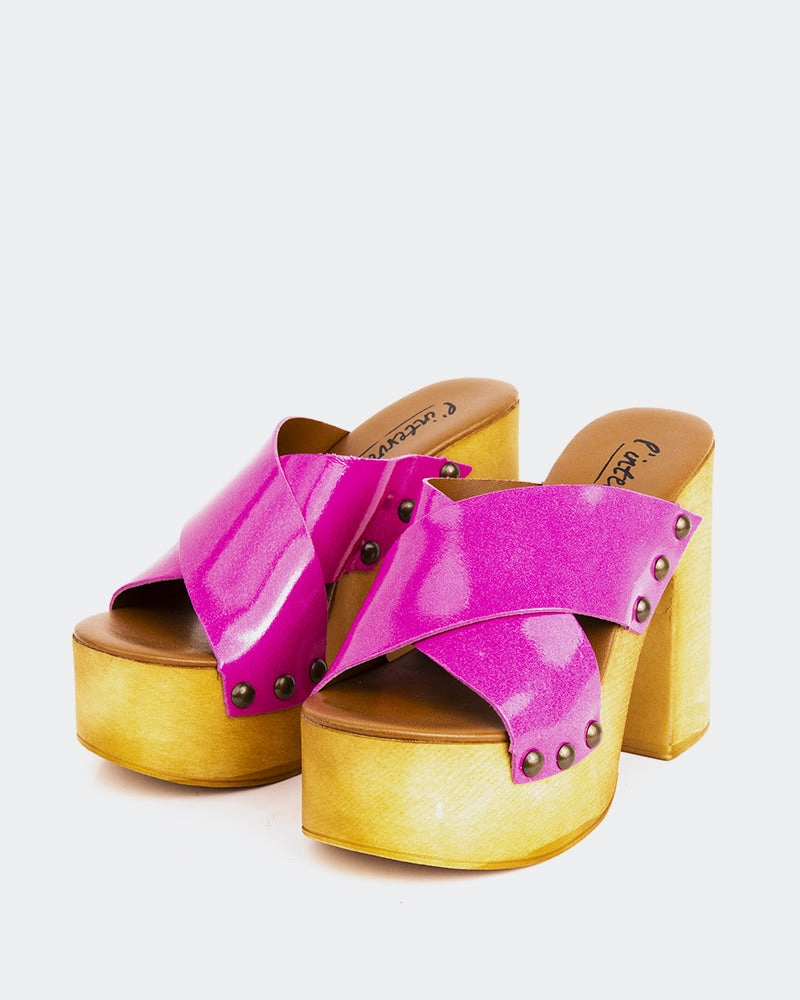 Twist Fuchsia Leather