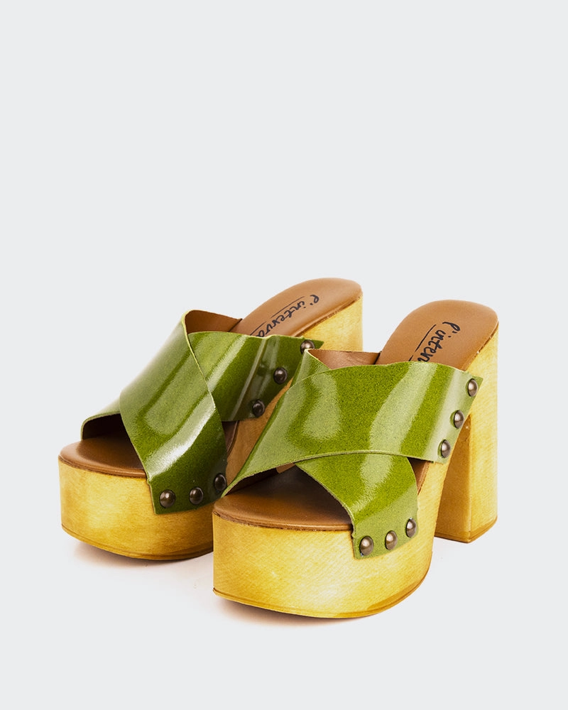 Twist Green Leather