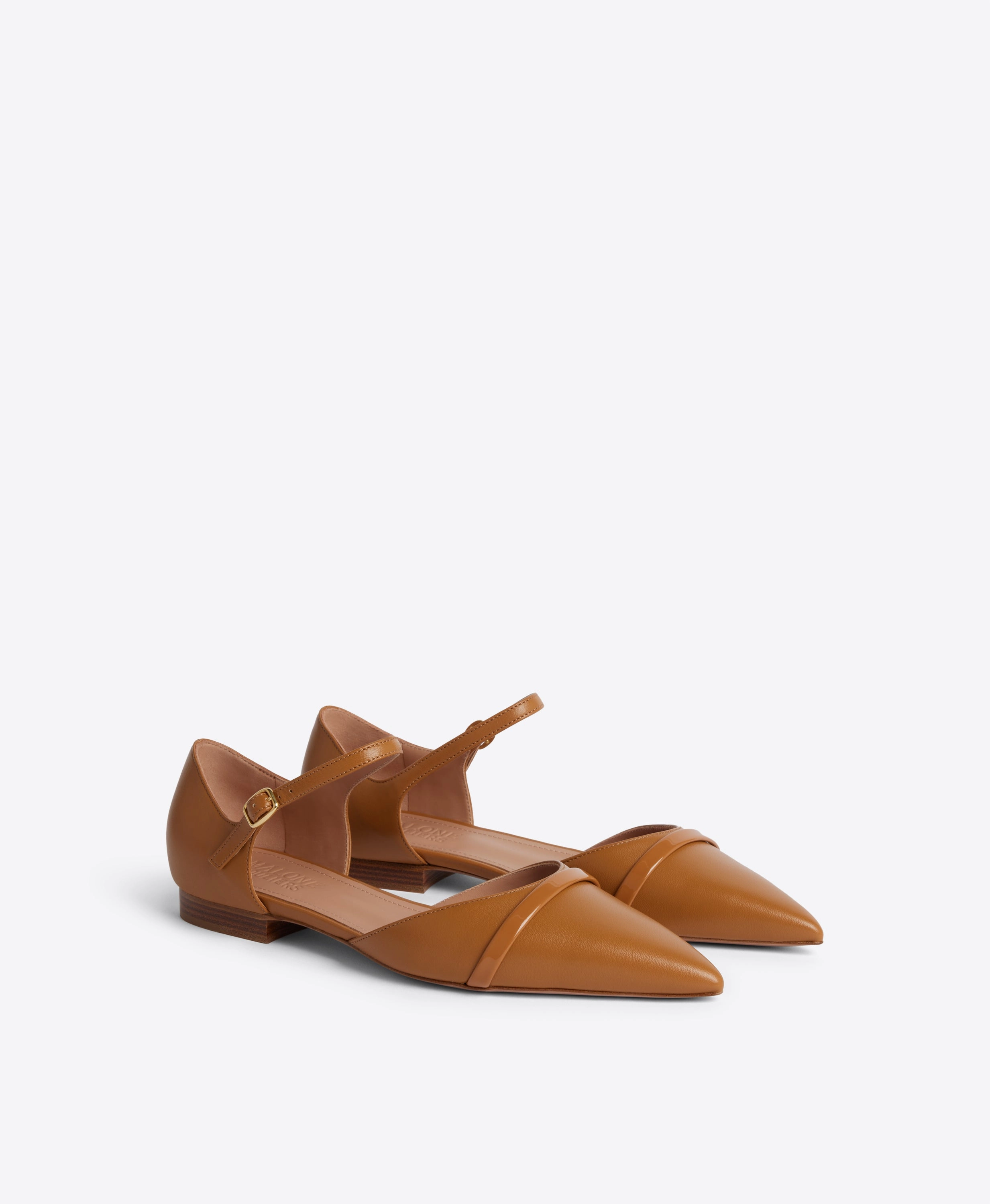 Ulla Brown Leather Flat Pumps