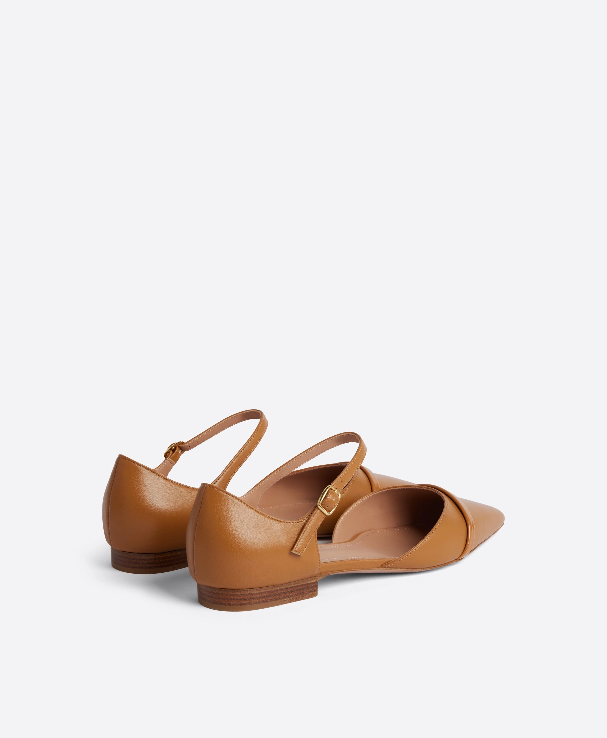 Ulla Brown Leather Flat Pumps