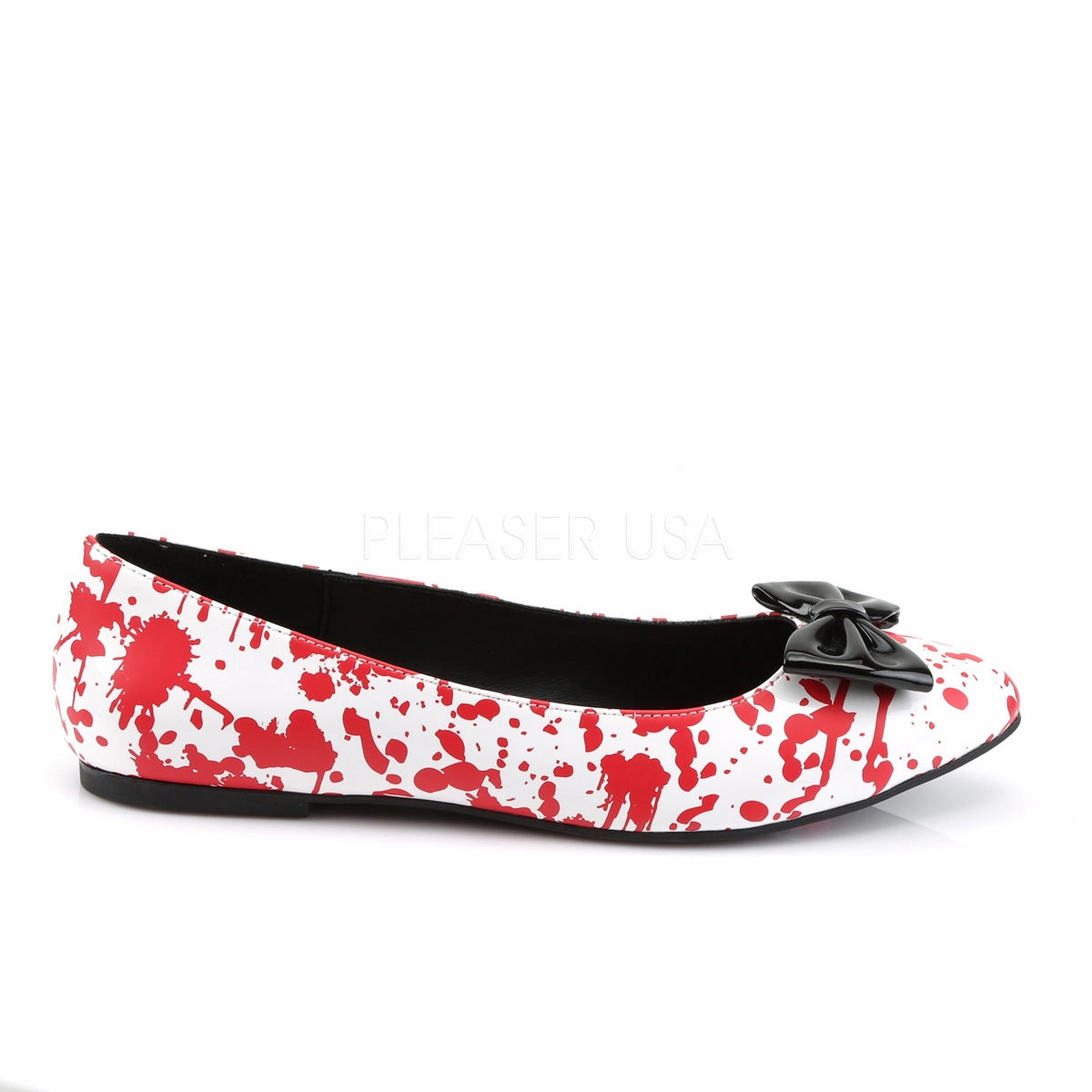VAIL-20BL  White Patent-Red