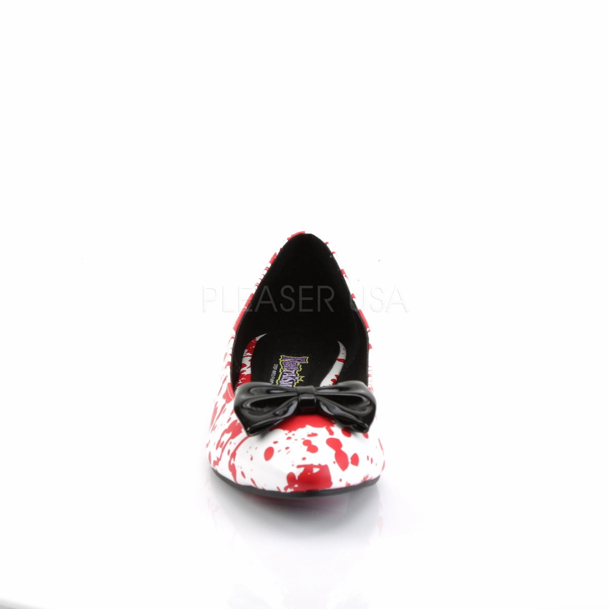 VAIL-20BL  White Patent-Red