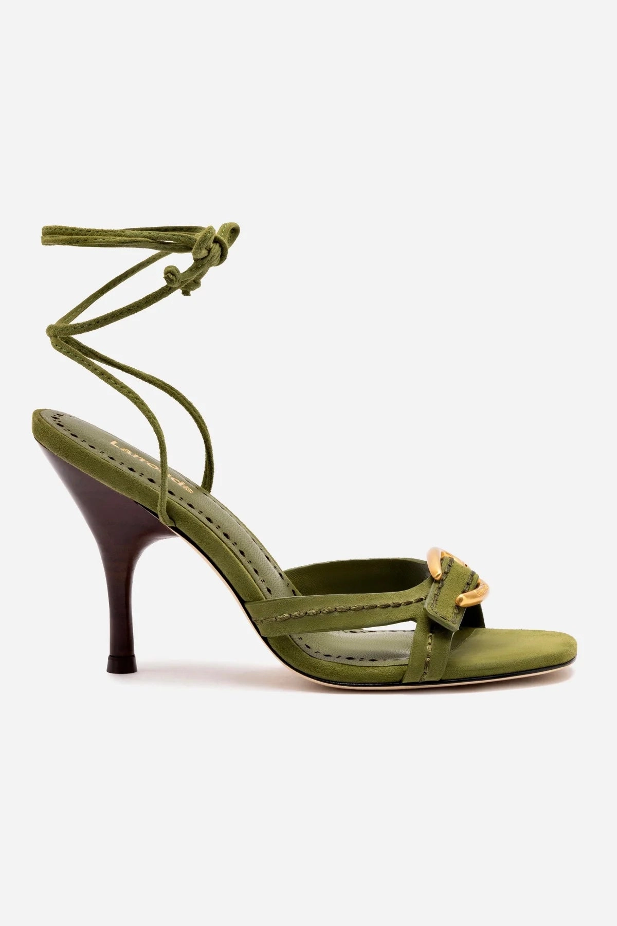 Verona Strappy Sandal In Seaweed Suede