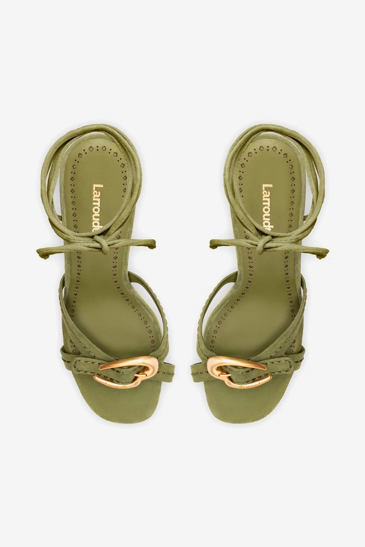 Verona Strappy Sandal In Seaweed Suede
