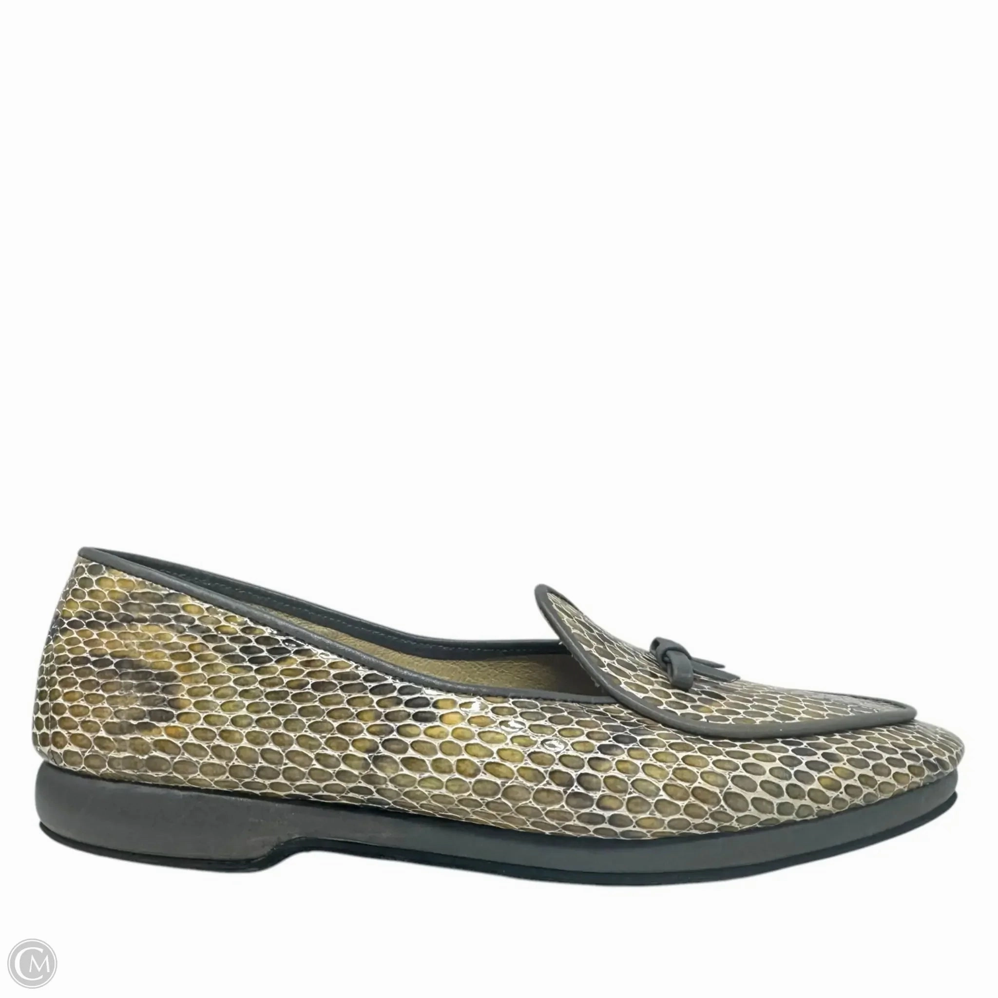 Vipera Calf Travelette Loafers By Belgian Shoes In Snakeskin Print, Size: 6