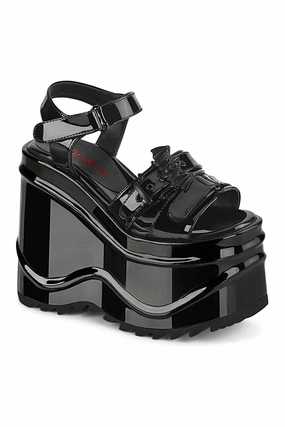 WAVE-13 Ankle Boot | Black Patent