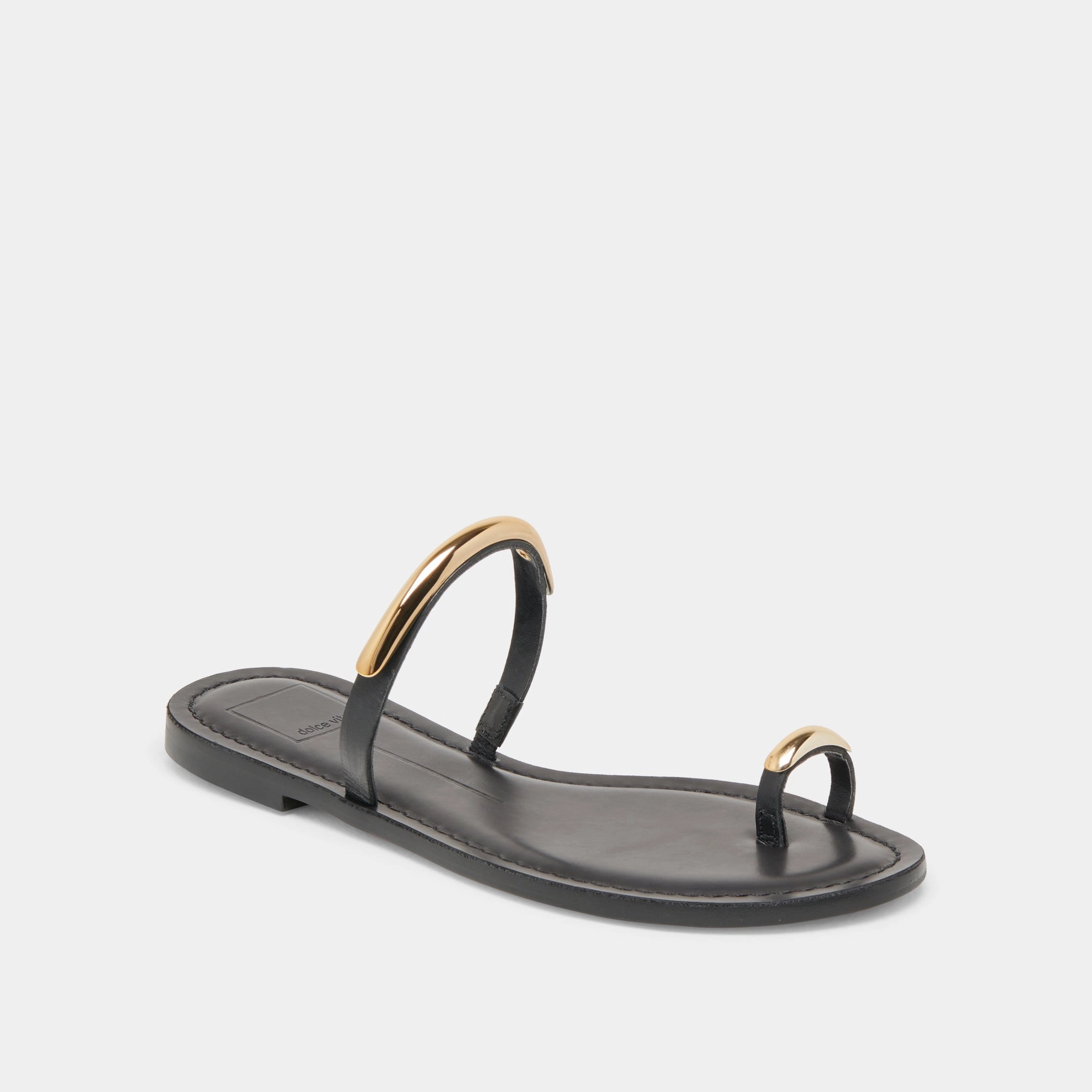 WINK WIDE SANDALS BLACK LEATHER
