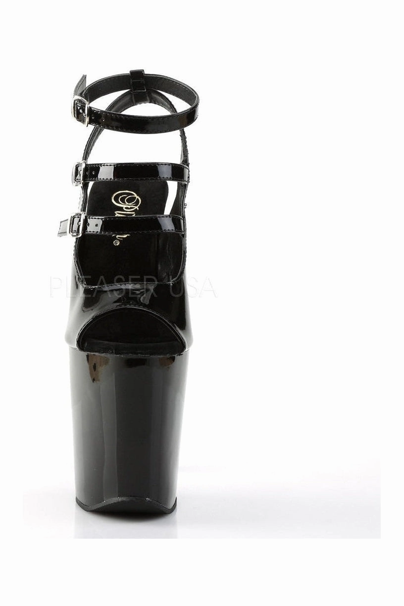 XTREME-873 Platform Sandal  | Black Patent