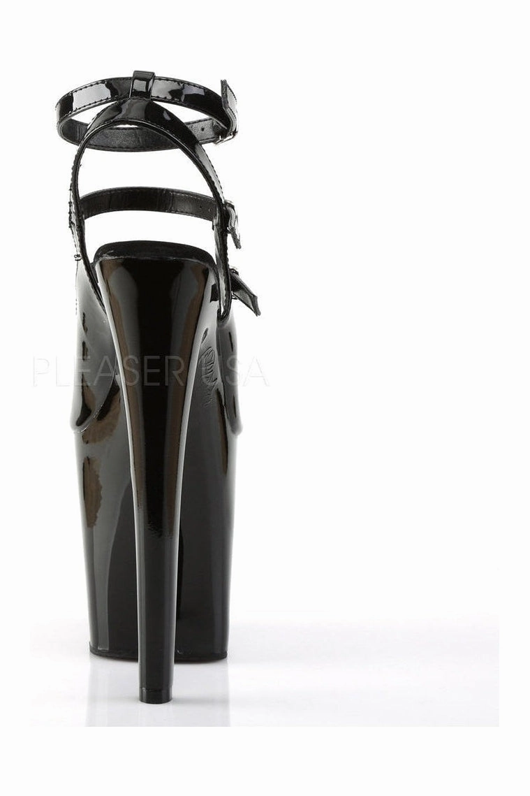 XTREME-873 Platform Sandal  | Black Patent